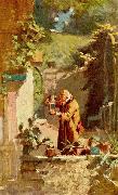 Carl Spitzweg Der Herr Pfarrer als Kakteenliebhaber oil painting